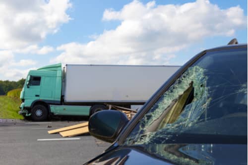 a car hit a truck, Douglasville truck accident lawyer concept